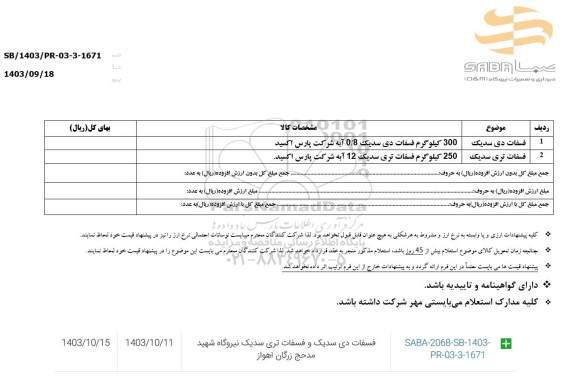 استعلام فسفات دی سدیک و تری سدیک