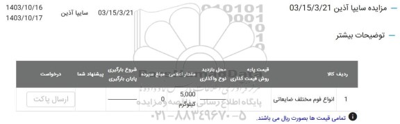 مزایده انواع فوم مختلف ضایعاتی