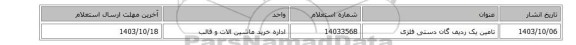 تامین یک ردیف گان دستی فلزی