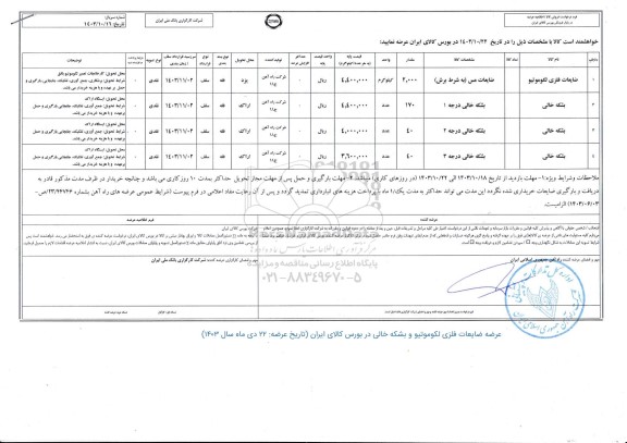 مزایده ضایعات فلزی لکوموتیو....