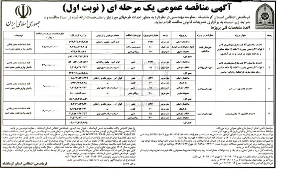 مناقصه احداث ساختمان 24 باب منازل سازمانی ...