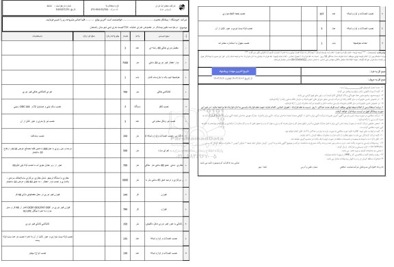 استعلام اجرای عملیات FTTH بیست متری شنی...