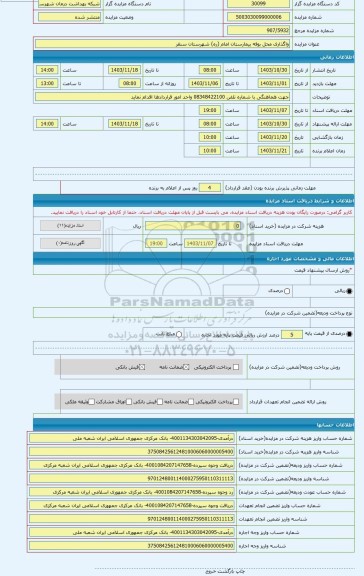 مزایده ، واگذاری محل بوفه بیمارستان امام (ره) شهرستان سنقر