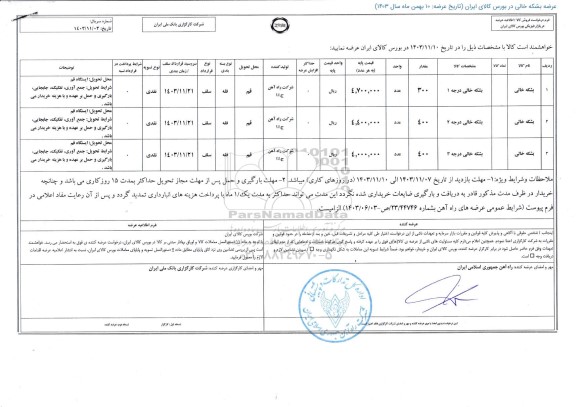 مزایده بشکه خالی