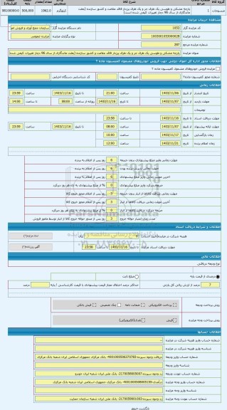 مزایده ، پارچه مشکی و طوسی یک طرف جر و یک طرف پرزدار فاقد علامت و کشور سازنده (بعلت ماندگاری از سال 96 دچار تغییرات کیفی شده است