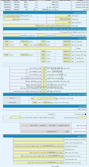 مزایده ، اداپتور و دستگاه کارتخوان(4)