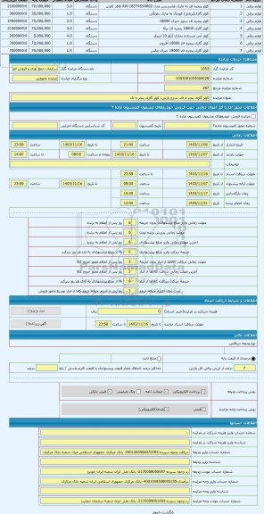 مزایده ، کولر گازی پنجر ه ای