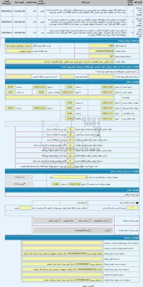 مزایده ، تشت قایق - محل نگهداری : انبار یک