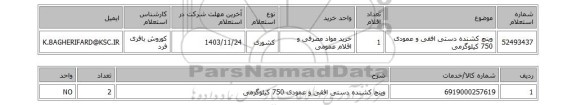 استعلام وینچ کشنده دستی افقی و عمودی 750 کیلوگرمی