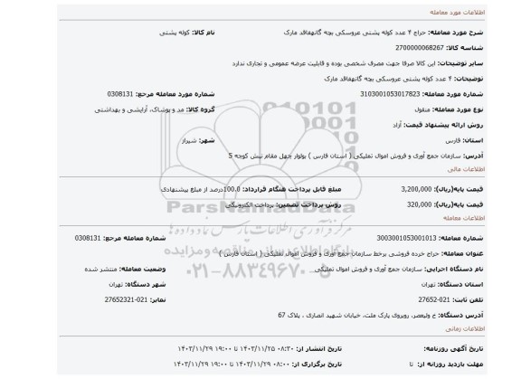 ۴ عدد کوله پشتی عروسکی بچه گانهفاقد مارک