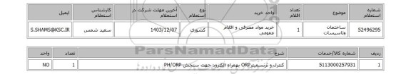 استعلام ساختمان وتاسیسات