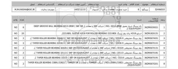 استعلام بیرینگها