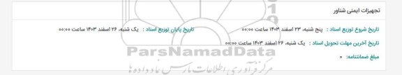 استعلام تجهیزات ایمنی شناور 