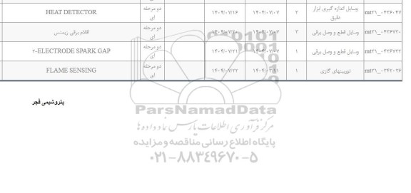 استعلام HEAT DETECTOR...