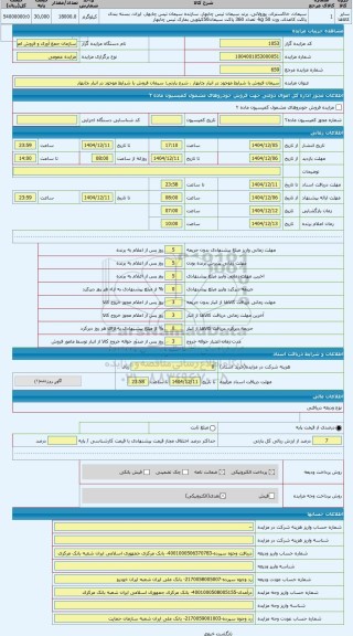 مزایده ، سیمان فروش با شرایط موجود در انبار چابهار