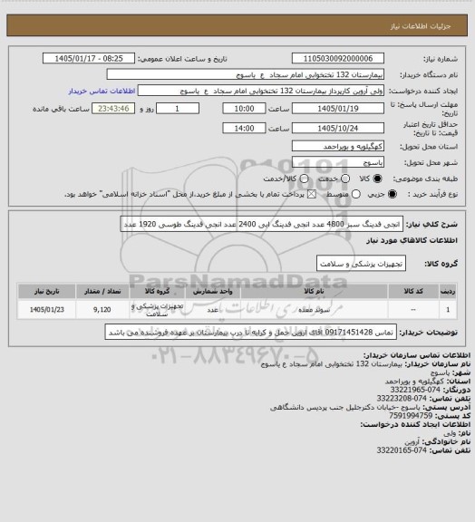 استعلام انجی فدینگ سبز 4800 عدد انجی فدینگ ابی 2400 عدد انجی فدینگ طوسی 1920 عدد