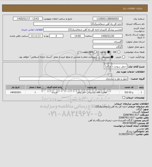 استعلام حمل سوخت (نفتگاز)