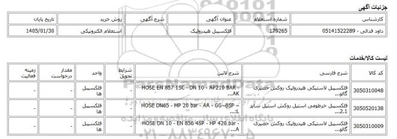 استعلام الکترونیکی، فلکسیبل هیدرولیک
