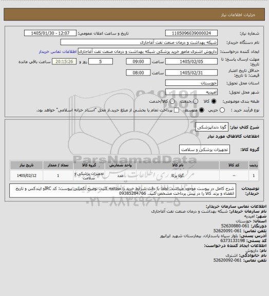 استعلام گوتا دندانپزشکی