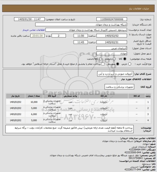استعلام آنژیوکت صورتی و سبز و زرد و آبی