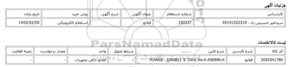 استعلام الکترونیکی، فلانچ