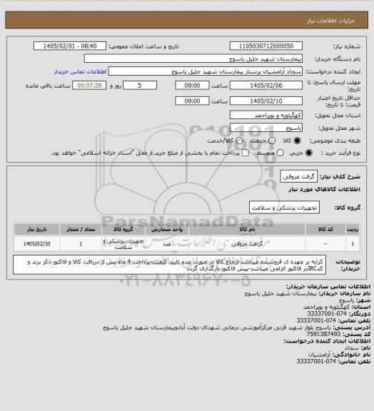 استعلام گرفت عروقی