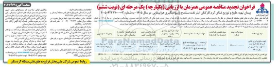 تجدید مناقصه پیمان تهیه، طبخ و توزیع غذای گرم کارکنان انبار نفت- نوبت ششم 