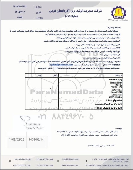 استعلام خرید دلوج ولو 