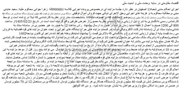 مزایده دستگاه پرس مستعمل شش تن و...