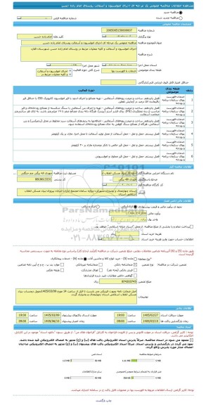 مناقصه، مناقصه عمومی یک مرحله ای اجرای امولسیون و آسفالت روستای امام زاده حسن