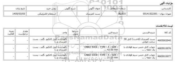 استعلام الکترونیکی، بست کمربندی
