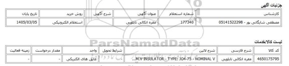 استعلام الکترونیکی، مقره اتکائی تابلویی