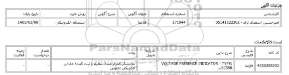 استعلام الکترونیکی، فازنما
