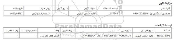 استعلام الکترونیکی، مقره اتکائی تابلویی