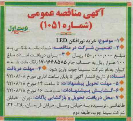 خرید نورافکن LED