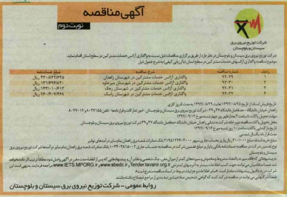 واگذاری آژانسهای خدمات مشترکین در سطح استان بازاریابی کیفی 