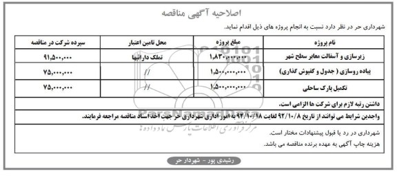  زیرسازی و آسفالت معابر سطح شهر...