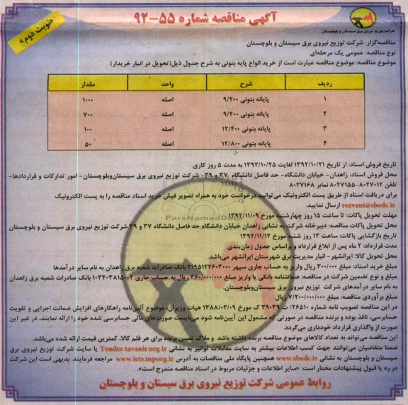 خرید انواع پایه بتونی ...