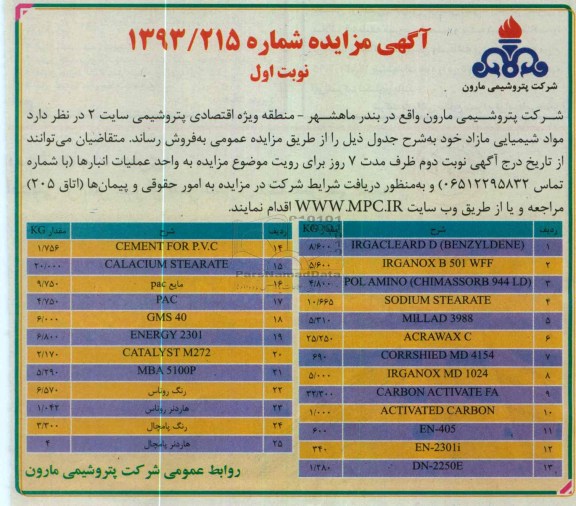 ....و  IRGACLEARD D (BENZYLDENE)فروش مواد شیمایی شامل 