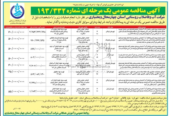 اجرای عملیات پروژه تامین و انتقال آب آشامیدنی 