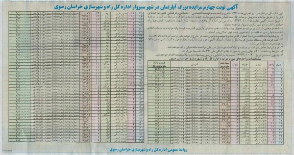 مزایده,فروش اپارتمان