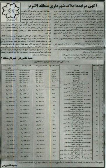 مزایده,فروش تعدادی قطعه زمین