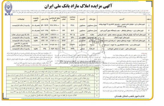 مزایده,املاک مازاد