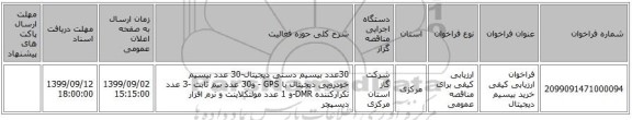 فراخوان ارزیابی کیفی  خرید بیسیم دیجیتال