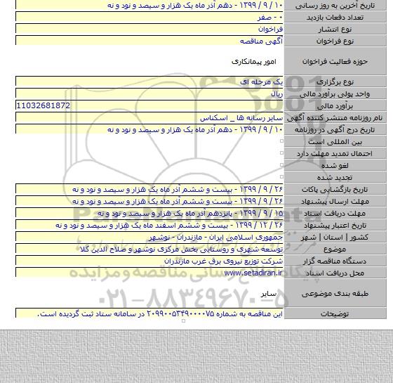 توسعه شهری و روستایی بخش مرکزی نوشهر و صلاح الدین کلا