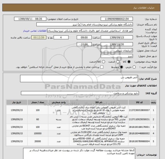 استعلام آنتی هیومن ش