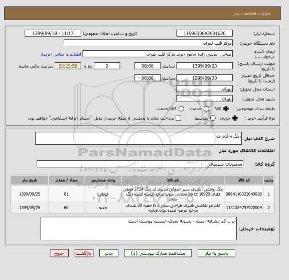 استعلام رنگ و قلم مو