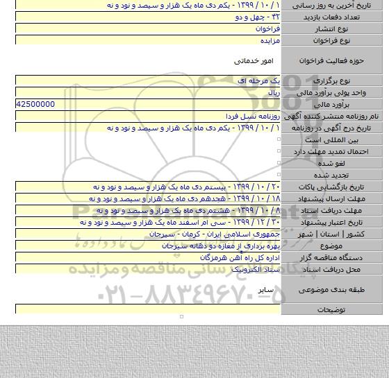 بهره برداری از مغازه دو دهانه سیرجان