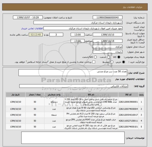 استعلام تعداد 50 عدد سر چراغ چدنی