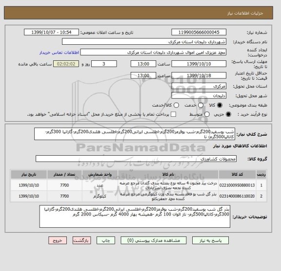 استعلام شب بوسفید200گرم-شب بوقرمز200گرم-اطلسی ایرانی200گرم-اطلسی هلندی200گرم-گازانیا 300گرم-کاتالپا500گرم- نا